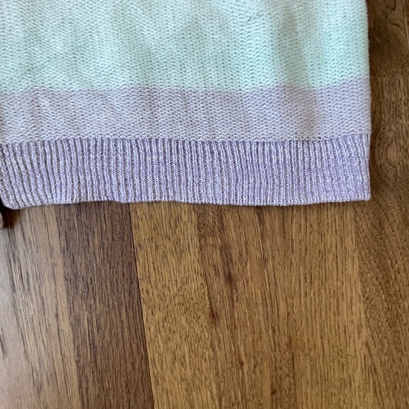 NWT Orvis Linen/Cotton Blend Striped Open Cardigan Women Sz L Purple Boho Casual - Picture 5 of 9